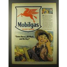 1941 Socony-Vacuum Mobilgas Ad - Some Horse No Hay