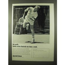 1966 Qantas Airline Ad - Net Profit. Serves Australia