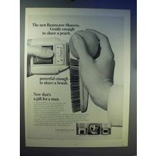 1966 Remington Lektronic IV Shaver Ad - Shave a Peach