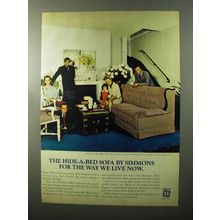 1970 Simmons Amherst 4 Hide-A-Bed Sofa Ad