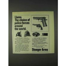 1972 Stoeger Llama Pistol Ad - Choice of Police Forces