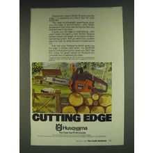 1985 Husqvarna Model 40 Chain Saw Ad - cutting Edge