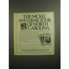 1979 North Carolina Tourism Ad - The nickel and dime tour of North Carolina