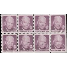 1395a 8c Dwight Eisenhower Fine MNH Pane/8 V4796