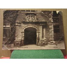 THE DOORWAY, TAMWORTH CASTLE, STAFFORDSHIRE used antique postcard RP 1915 pm #