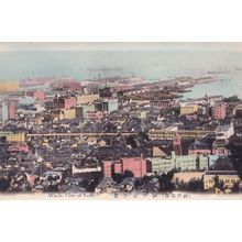 Whole View Of Kobe Aerial Japanese Japan Old Postcard