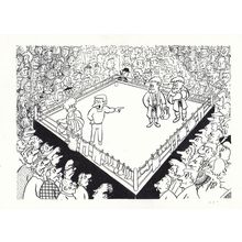 Boxing La Boxe Sport Noble French Boxer Comic Limited 150 Postcard