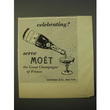 1954 Moet Champagne Ad - Celebrating?