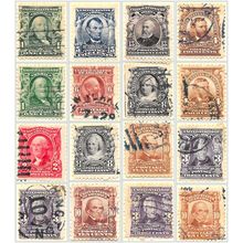 USA 1902 " Presidents & Statesmen Mix of 16 Values Used V1