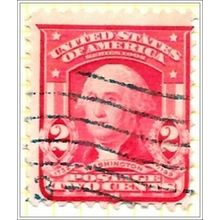 US George Washington 2 Cent Red Stamp 1902-1903 Used V1 2