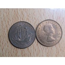 GB 1966 Elizabeth II Ship Half Penny Coin