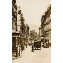 Tram at Lambton Quay Wellington Jewellers New Zealand RPC Postcard