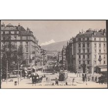 La Rue du Mont Blanc, Genève, c.1910 - Jullien Frères CPA JJ236