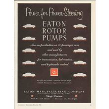eaton mfg company 1953 power-steering rotor pumps vintage ad