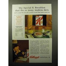 1963 Kellogg's Special K Cereal Ad - Fits So Many Diets