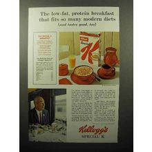 1963 Kellogg's Special K Cereal Ad - Low-fat, protein