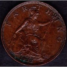 1932 Great Britain 1 Farthing Coin