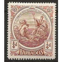 Barbados 1917 SG181a 1/d Chestnut Brown Mounted Mint . .