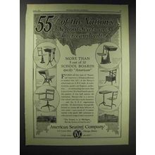 1929 American Seating Company Ad - 55% of the Nation's