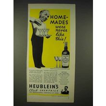1940 Heublein's Club Cocktails Ad - Home-Mades