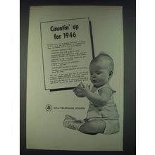 1947 Bell Telephone System Ad - Countin' Up for 1946
