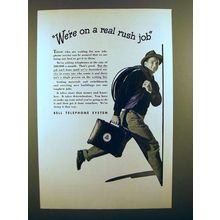 1947 Bell Telephone Ad - We're on a Real Rush Job