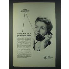 1947 Bell Telephone System Ad - 700,000 Stockholders