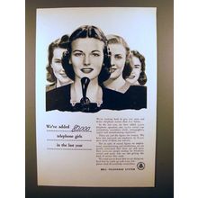 1947 Bell Telephone Ad - We've Added 80,000 Girls