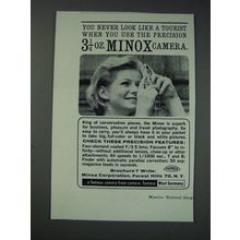 1963 Minox Camera Ad - You never look like a tourist