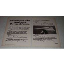 1973 Xerox Telecopier Ad - New York to Dallas