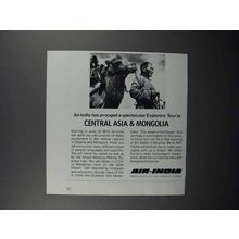 1975 Air India Airline Ad - Central Asia & Mongolia