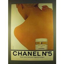 1980 Chanel No 5 Body Crme Ad - Sensuous