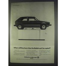 1982 Volkswagen Rabbit Ad - Can't Be Copied