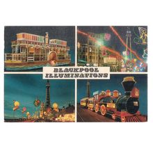 BLACKPOOL ILLUMINATIONS, LANCASHIRE. MULTIVIEW.. used vintage postcard 1978 pm =