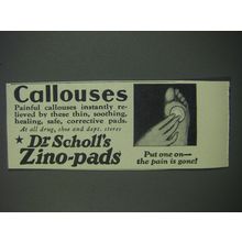 1930 Dr. Scholl's Zino-Pads Ad - Callouses