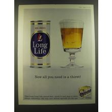 1964 Ind Coope Long Life Beer Ad - Now all you need is a thirst