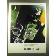 1964 Squires Gin Ad - Clear as the air of a mountain-top