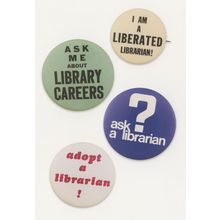 Ask A Liberated Librarian Library Careers Badge Button Postcard