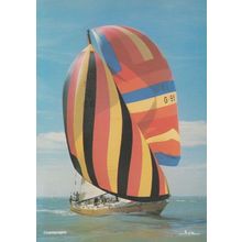 Champagne 1970s German Ocean Sailing Racing Boat Admirals Cup Solent Postcard