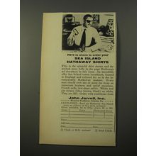 1954 John Jarrell, Inc. Sea Island Hathaway Shirts Ad - Here is where to order