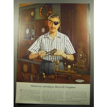 1957 Hathaway Shirts Ad - Hathaway introduces Buxwell Gingham
