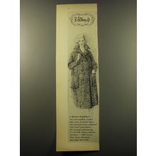 1960 B. Altman & Co Raincoat Ad - A shower of paisley