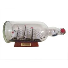 Pack Of 2] Master And Commander HMS Surprise Model Ship in a Glass Bottle 11""