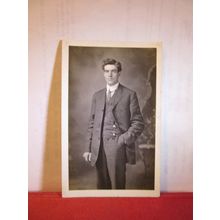 UNKNOWN MAN in OAKLAND, OHIO in 1910 antique portrait photograph postcard =