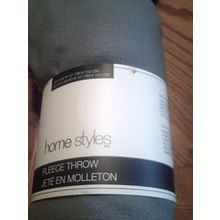 Home Styles fleece throw solid gray