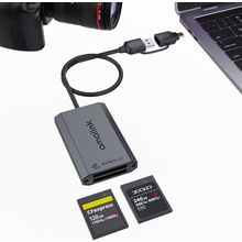 Cfexpress Type B and XQD Card Reader,Amalink Dual Slot USB 3.2 GEN 2 10G Type B