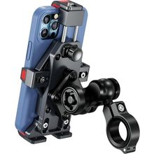 BRCOVAN Aluminum Alloy Motorcycle Phone Mount with Vibration Dampener & High-Spe