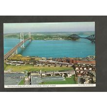 Postcard Scotland Edinburgh The Forth Road and Rail John Hinde 2SC151