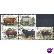 1984 Cattle Set SG1240-1244 Very Fine Used