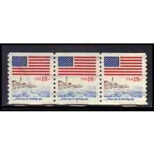 Used 1891 18c U.S. Flag Very Fine PNC 2/3 PA2207